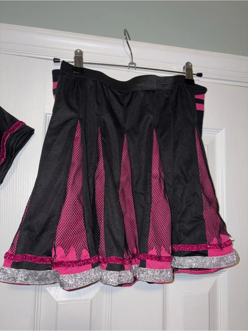 Spooktacular Girls Pink Cheerleader Costume - Large (10-12 yrs)